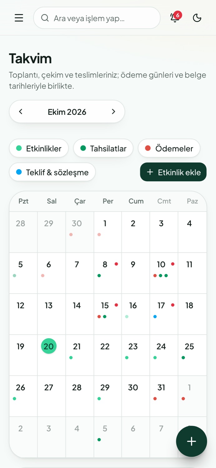 Telefonda takvim