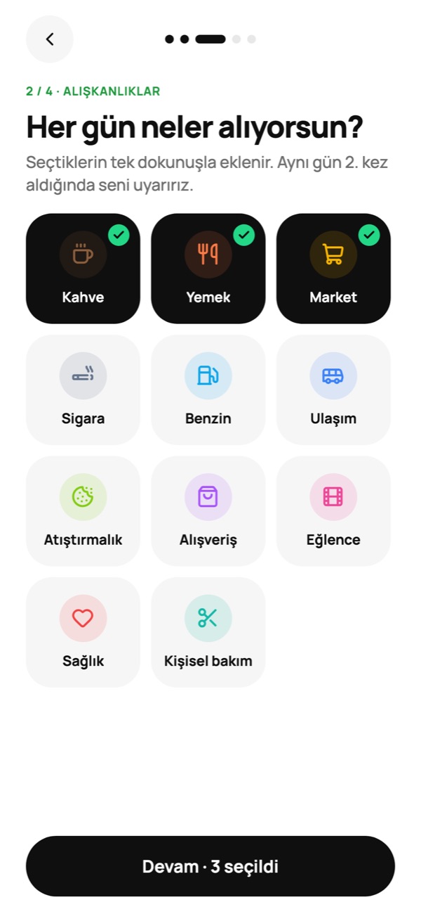 Alışkanlık seçimi