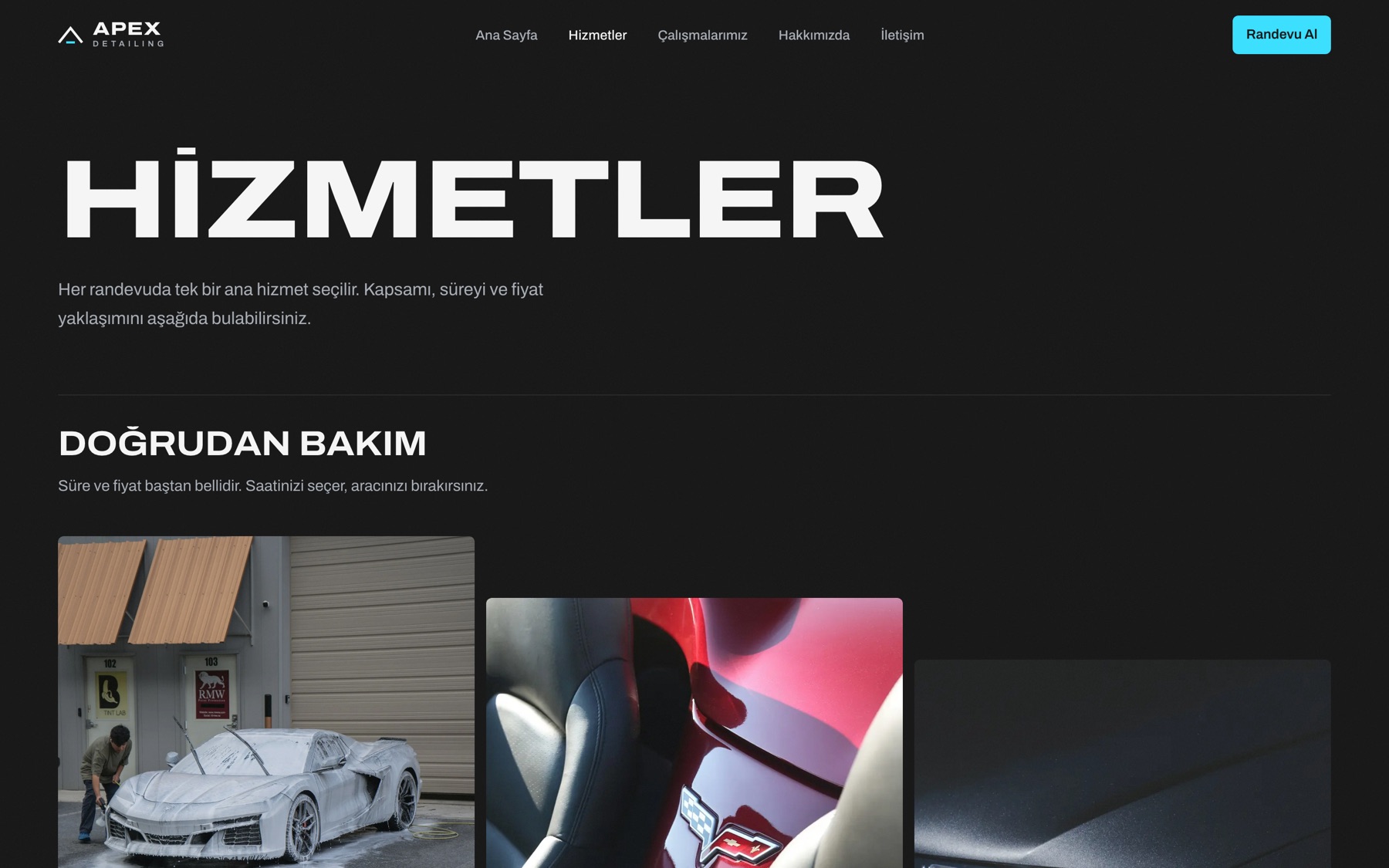 Hizmetler sayfası