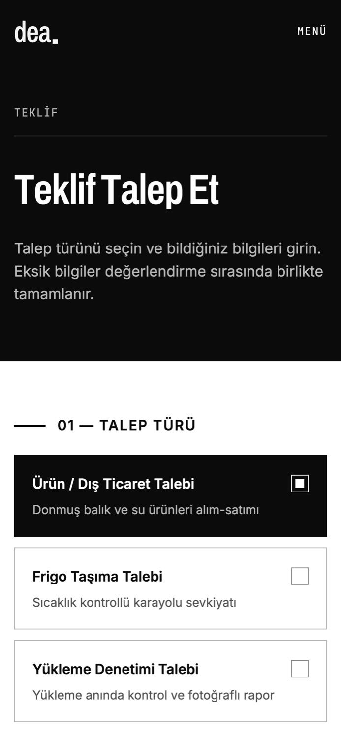 Telefonda teklif formu
